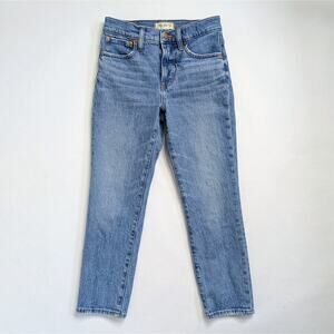 Madewell Jeans Perfect Vintage 25P Petite Blue Denim Banner Wash GUC NB056